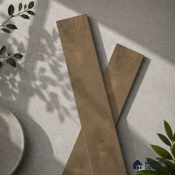 Wooden Look Floor Tile TL 10897 B Oxford Walnut 4 ft x 8 inc Matte Finish Vitrified Tile - 9 mm | 6 Random Design | Suitable For Living Room, Bedroom & Dining Area | 2-3 mm Spacer is Mandatory