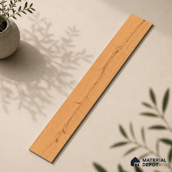 Wooden Look Floor Tile TL 10898 Delaware Roble 4 ft x 8 inc Matte Finish Vitrified Tile - 9 mm | 6 Random Design | Suitable For Living Room, Bedroom & Dining Area | 2-3 mm Spacer is Mandatory (Sample)