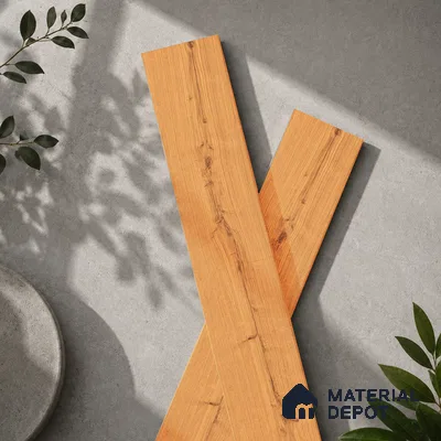 Wooden Look Floor Tile TL 10898 Delaware Roble 4 ft x 8 inc Matte Finish Vitrified Tile - 9 mm | 6 Random Design | Suitable For Living Room, Bedroom & Dining Area | 2-3 mm Spacer is Mandatory (Sample)