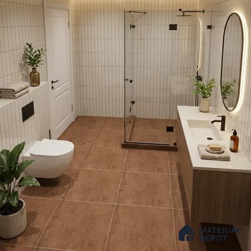 Stone Look Floor Tile TL 10904 D Kleoz Cotto 2 ft x 2 ft Gritty Finish Vitrified Tile - 9 mm | 6 Random Design | Suitable For Bathroom, Terrace & Balcony