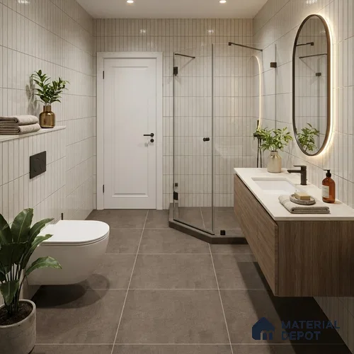 Stone Look Floor Tile TL 10904 G Kleoz Mocha 2 ft x 2 ft Gritty Finish Vitrified Tile - 9 mm | 6 Random Design | Suitable For Bathroom, Terrace & Balcony