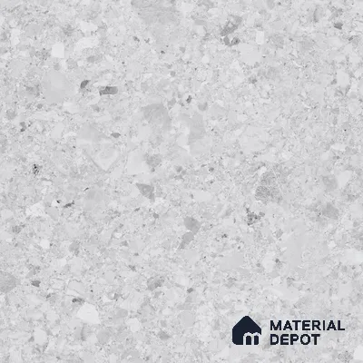Terrazzo Wall & Floor Tile TL 10905 Confetti Terazzo Bianco 2 ft x 2 ft Matte Finish Vitrified Tile - 9 mm | 8 Random Design | Suitable For Living Room, Bathroom, Kitchen