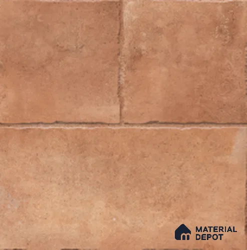 Stone Floor Tile TL 10909 D Terracota Red Rock 2 ft x 2 ft Matte Finish Anti Skid Vitrified Tile - 12 mm | 4 Random Design | Suitable for Balcony, Terrace & Coutyard