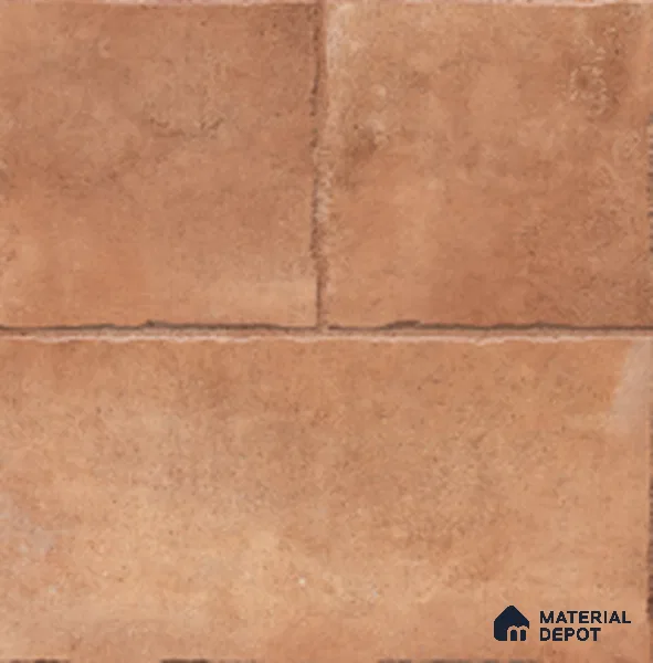 Stone Floor Tile TL 10909 D Terracota Red Rock 2 ft x 2 ft Matte Finish Anti Skid Vitrified Tile - 12 mm | 4 Random Design | Suitable for Balcony, Terrace & Coutyard