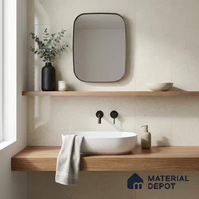 Terrazo Wall Tile TL 10917 E Terazzo Crema 4 ft x 2 ft Glossy Finish Vitrified Tile - 9 mm | 1 Random Design | Suitable For Living Room, Bedroom, Kitchen, Office & Dining