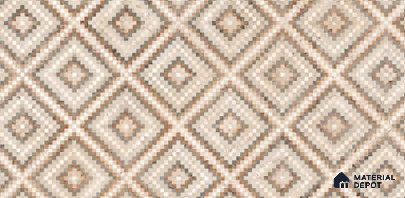 Patterned Look Wall Tile TL 10929 Elba Crema Decore 4 ft x 2 ft Glue Matte Finish Vitrified Tile - 9 mm |  Suitable For Living Room, Bedroom, Kitchen, Office & Dining