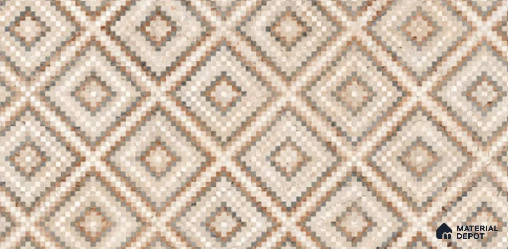Patterned Look Wall Tile TL 10929 Elba Crema Decore 4 ft x 2 ft Glue Matte Finish Vitrified Tile - 9 mm | Suitable For Living Room, Bedroom, Kitchen, Office & Dining