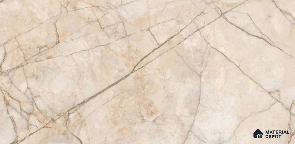 Marble Look Wall Tile TL 10929 B Elba Crema 4 ft x 2 ft Matte Finish Vitrified Tile - 9 mm | 4 Random Design | Suitable For Living Room, Bedroom, Kitchen, Office & Dining