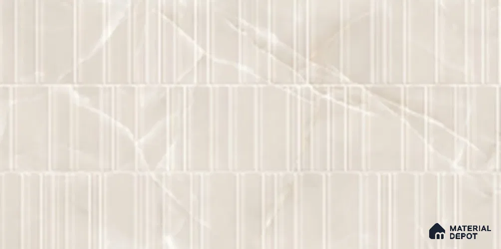 Patterned Look Wall Tile TL 10937 B Gelido Lucent Sub 4 ft x 2 ft Carving Matte Finish Vitrified Tile - 9 mm | 8 Random Design | Suitable For Living Room, Bedroom, Kitchen, Office & Dining