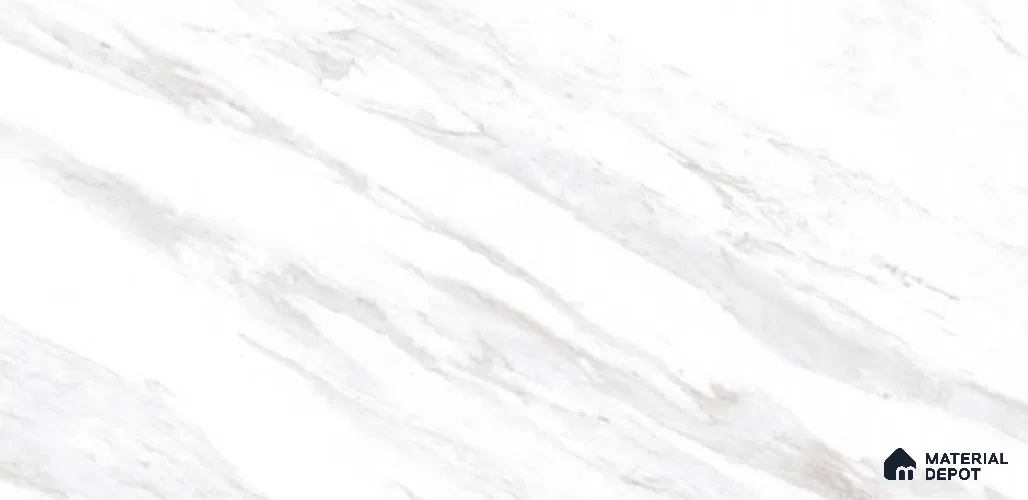 Marble Wall & Floor Tile TL 10938 White 4 ft x 2 ft Satin Finish Vitrified Tile - 9 mm | 4 Random Designs | Suitable For Living Room, Bedroom, Kitchen