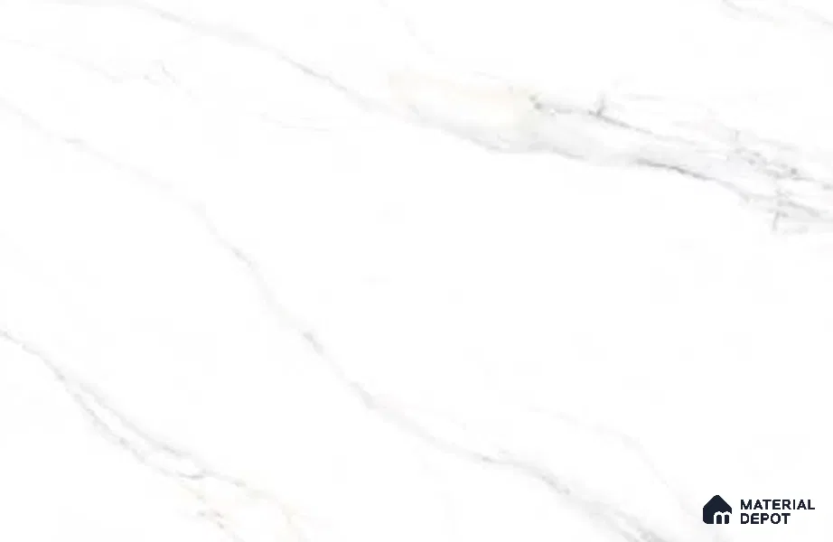 Marble Wall & Floor Tile TL 10945 B White 6 ft x 4 ft Glossy Finish Vitrified Tile - 9 mm | 4 Random Designs | Suitable For Living Room, Bedroom, Bathroom | Adhesive and Spacers Must be Used During Installation