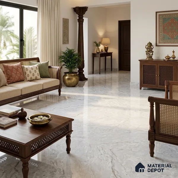 Stone Look Wall & Floor TL 10947 B Barattini Claro 6 ft x 4 ft Infinia Finish Large Format Vitrified Tile - 9 mm | 3 Random Design | Suitable For Living Room, Bedroom, Kitchen, Office & Dining | Adhesive and Spacers Must be Used During Installation
