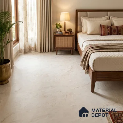 Marble Wall & Floor Tile TL 10948 White 6 ft x 4 ft Matte Carving Finish Vitrified Tile - 9 mm | 3 Random Designs | Suitable For Living Room, Bedroom, Dining Area, Kitchen | Adhesive and Spacers Must be Used During Installation