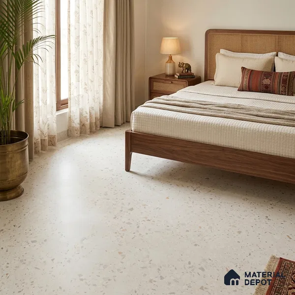 Large Format Terrazzo Wall & Floor TL 10949 Trieste Beige 6 ft x 4 ft Matte Finish Vitrified Tile - 9 mm | 2 Random Design | Suitable For Living Room, Bedroom, Office & Dining | Adhesive and Spacers Must be Used During Installation