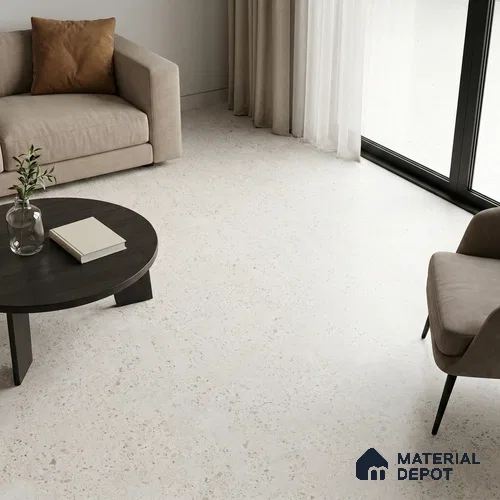 Large Format Terrazzo Wall & Floor TL 10949 Trieste Beige 6 ft x 4 ft Matte Finish Vitrified Tile - 9 mm | 2 Random Design | Suitable For Living Room, Bedroom, Office & Dining | Adhesive and Spacers Must be Used During Installation