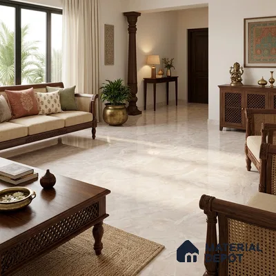 Marble Onyx Wall & Floor Tile TL 10950 Cream 6 ft x 4 ft Glossy Finish Vitrified Tile - 9 mm | 3 Random Designs | Suitable For Living Room, Bedroom, Bathroom | Adhesive and Spacers Must be Used During Installation