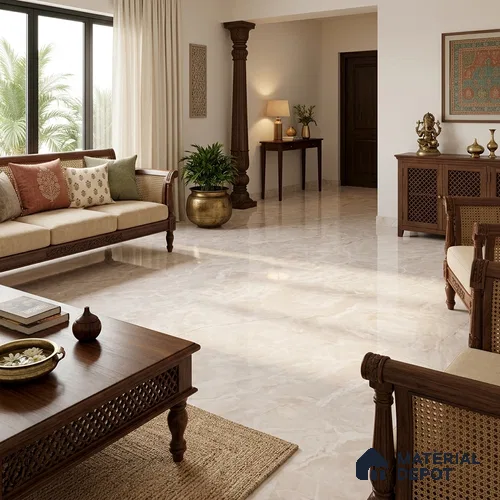 Marble Look Wall & Floor TL 10950 Midtown Onyx Rose 6 ft x 4 ft Infinia Finish Large Formate Vitrified Tile - 9 mm | 3 Random Design | Suitable For Living Room, Bedroom, Kitchen, Office & Dining | Adhesive and Spacers Must be Used During Installation
