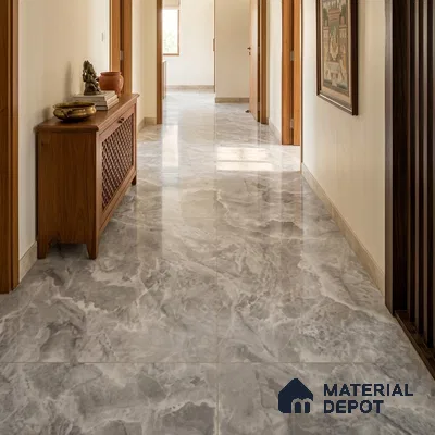 Marble Look Wall & Floor TL 10950 B Midtown Onyx Steel 6 ft x 4 ft Infinia Finish Large Formate Vitrified Tile - 9 mm | 3 Random Design | Suitable For Living Room, Bedroom, Kitchen, Office & Dining | Adhesive and Spacers Must be Used During Installation