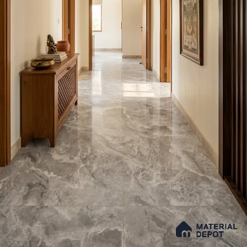 Marble Look Wall & Floor TL 10950 B Midtown Onyx Steel 6 ft x 4 ft Infinia Finish Large Formate Vitrified Tile - 9 mm | 3 Random Design | Suitable For Living Room, Bedroom, Kitchen, Office & Dining | Adhesive and Spacers Must be Used During Installation
