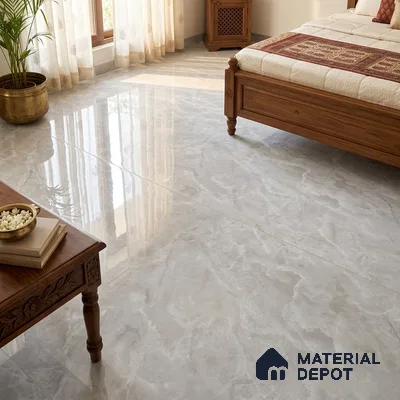 Marble Look Wall & Floor TL 10950 B Midtown Onyx Steel 6 ft x 4 ft Infinia Finish Large Formate Vitrified Tile - 9 mm | 3 Random Design | Suitable For Living Room, Bedroom, Kitchen, Office & Dining | Adhesive and Spacers Must be Used During Installation