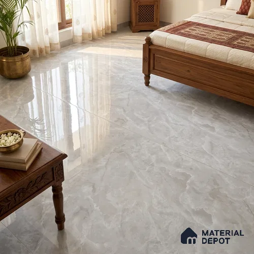 Marble Look Wall & Floor TL 10950 B Midtown Onyx Steel 6 ft x 4 ft Infinia Finish Large Formate Vitrified Tile - 9 mm | 3 Random Design | Suitable For Living Room, Bedroom, Kitchen, Office & Dining | Adhesive and Spacers Must be Used During Installation