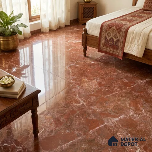 Marble Wall & Floor Tile TL 10952 Brown 6 ft x 4 ft High Gloss Finish Vitrified Tile - 9 mm | 3 Random Designs | Suitable For Living Room, Bedroom, Bathroom | Adhesive and Spacers Must be Used During Installation