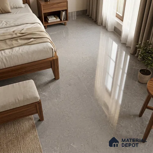 Stone Look Wall & Floor TL 10953 Belve Grey 6 ft x 4 ft Infinia Finish Large Formate Vitrified Tile - 9 mm | 3 Random Design | Suitable For Living Room, Bedroom, Kitchen, Office & Dining | Adhesive and Spacers Must be Used During Installation