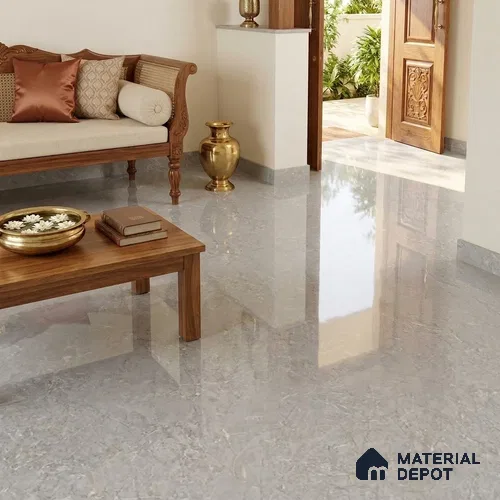 Stone Look Wall & Floor TL 10953 Belve Grey 6 ft x 4 ft Infinia Finish Large Formate Vitrified Tile - 9 mm | 3 Random Design | Suitable For Living Room, Bedroom, Kitchen, Office & Dining | Adhesive and Spacers Must be Used During Installation