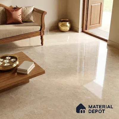 Marble Look Wall & Floor TL 10954 Fossil Caramel 6 ft x 4 ft Infinia Finish Large Formate Vitrified Tile - 9 mm | 3 Random Design | Suitable For Living Room, Bedroom, Kitchen, Office & Dining | Adhesive and Spacers Must be Used During Installation