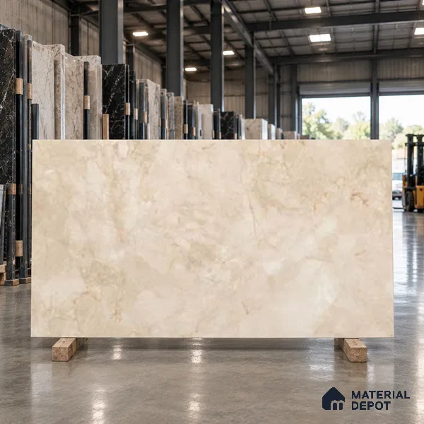 Marble Wall & Floor Tile TL 10954 B Cream 6 ft x 4 ft Matte Carving Finish Vitrified Tile - 9 mm | 3 Random Designs | Suitable For Living Room, Bedroom, Dining Area, Kitchen | Adhesive and Spacers Must be Used During Installation