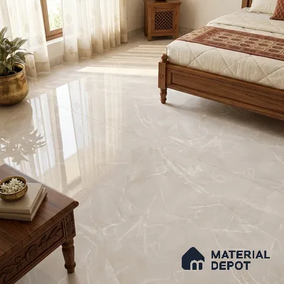 Marble Look Wall & Floor TL 10955 Gelido Lucent 6 ft x 4 ft Infinia Finish Large Formate Vitrified Tile - 9 mm | 3 Random Design | Suitable For Living Room, Bedroom, Kitchen, Office & Dining | Adhesive and Spacers Must be Used During Installation