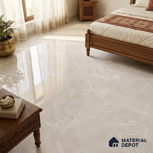 Marble Look Wall & Floor TL 10955 Gelido Lucent 6 ft x 4 ft Infinia Finish Large Formate Vitrified Tile - 9 mm | 3 Random Design | Suitable For Living Room, Bedroom, Kitchen, Office & Dining | Adhesive and Spacers Must be Used During Installation