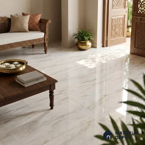 Marble Look Wall & Floor TL 10956 Nestos Natural 6 ft x 4 ft Infinia Finish Large Formate Vitrified Tile - 9 mm | 3 Random Design | Suitable For Living Room, Bedroom, Kitchen, Office & Dining | Adhesive and Spacers Must be Used During Installation