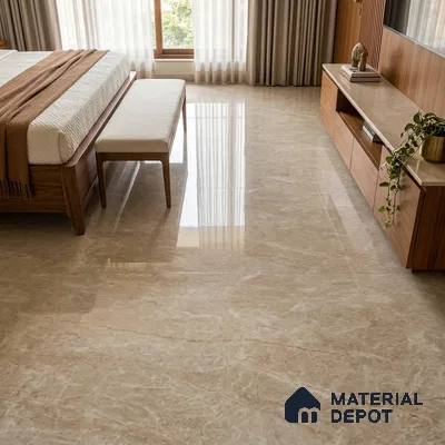 Marble Look Wall & Floor TL 10958 Taj Mahal 6 ft x 4 ft Infinia Finish Large Formate Vitrified Tile - 9 mm | 3 Random Design | Suitable For Living Room, Bedroom, Kitchen, Office & Dining | Adhesive and Spacers Must be Used During Installation