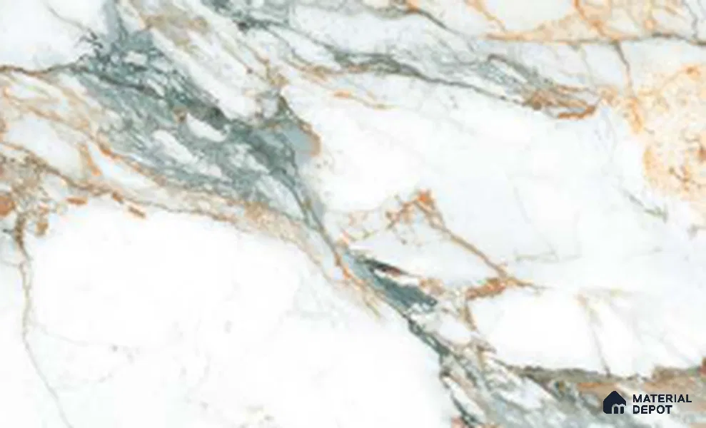 Marble Look Wall & Floor TL 10960 Ortiz Green Lux 6 ft x 4 ft Marmo Finish Large Formate Vitrified Tile - 9 mm | 3 Random Design | Suitable For Living Room, Bedroom, Kitchen, Office & Dining | Adhesive and Spacers Must be Used During Installation