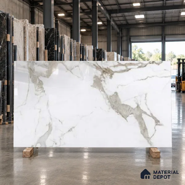Marble Look Wall & Floor TL 10963 Arabella White 6 ft x 4 ft Polished Finish Large Formate Vitrified Tile - 9 mm | 3 Random Design | Suitable For Living Room, Bedroom, Kitchen, Office & Dining | Adhesive and Spacers Must be Used During Installation