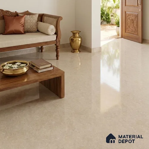 Marble Look Wall & Floor TL 10964 Crystella Oro 6 ft x 4 ft Polished Finish Large Formate Vitrified Tile - 9 mm | 2 Random Design | Suitable For Living Room, Bedroom, Kitchen, Office & Dining | Adhesive and Spacers Must be Used During Installation