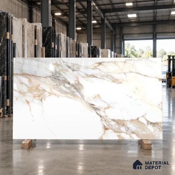 Marble Look Wall & Floor TL 10967 Ortiz Brown 6 ft x 4 ft Polished Finish Large Formate Vitrified Tile - 9 mm | 3 Random Design | Suitable For Living Room, Bedroom, Kitchen, Office & Dining | Adhesive and Spacers Must be Used During Installation