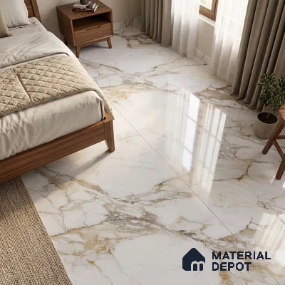 Marble Look Wall & Floor TL 10967 Ortiz Brown 6 ft x 4 ft Polished Finish Large Formate Vitrified Tile - 9 mm | 3 Random Design | Suitable For Living Room, Bedroom, Kitchen, Office & Dining | Adhesive and Spacers Must be Used During Installation