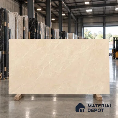 Marble Wall & Floor Tile TL 10968 Beige 6 ft x 4 ft Matte Finish Vitrified Tile - 9 mm | 3 Random Designs | Suitable For Living Room, Bedroom, Dining Area | Adhesive and Spacers Must be Used During Installation