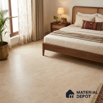 Marble Wall & Floor Tile TL 10968 Beige 6 ft x 4 ft Matte Finish Vitrified Tile - 9 mm | 3 Random Designs | Suitable For Living Room, Bedroom, Dining Area | Adhesive and Spacers Must be Used During Installation