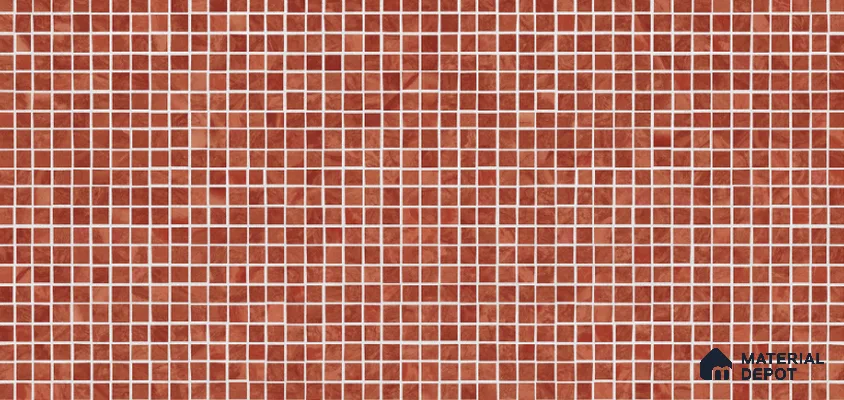 Mosaic Look Floor & Wall Tile TL 10970 C Mosaic Red 4 ft x 2 ft Vitrified Punch Matte Finish - 9 mm | Suitable for Parking, Outdoor, Balcony & Terrace