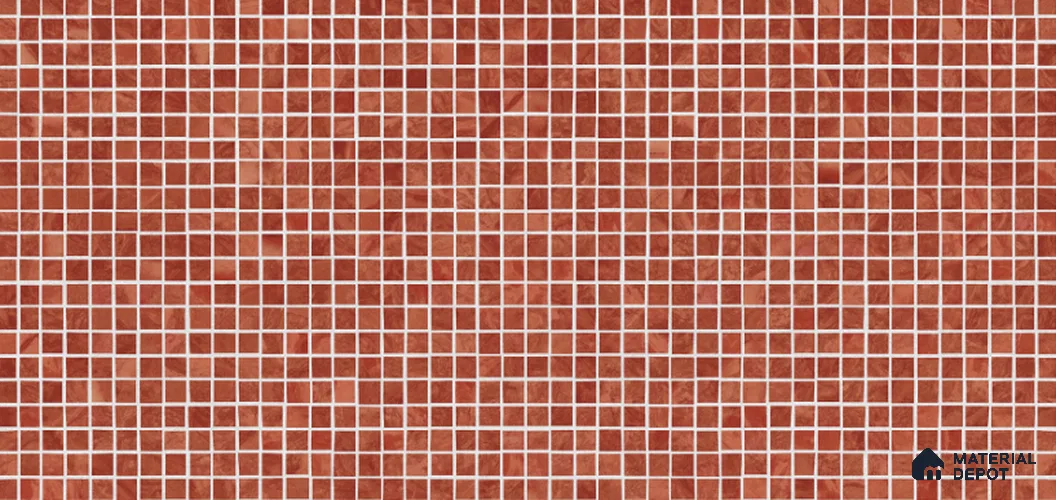 Mosaic Look Floor & Wall Tile TL 10970 C Mosaic Red 4 ft x 2 ft Vitrified Punch Matte Finish - 9 mm | Suitable for Parking, Outdoor, Balcony & Terrace
