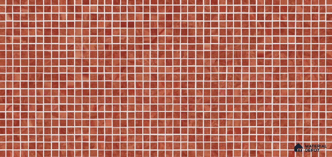 Mosaic Look Floor & Wall Tile TL 10970 C Mosaic Red 4 ft x 2 ft Vitrified Punch Matte Finish - 9 mm | Suitable for Parking, Outdoor, Balcony & Terrace