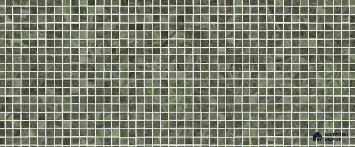 Mosaic Look Floor & Wall Tile TL 10970 D Mosaic Green 4 ft x 2 ft Vitrified Punch Matte Finish - 9 mm | Suitable for Parking, Outdoor, Balcony & Terrace