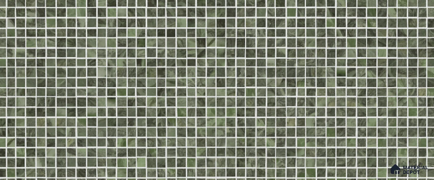 Mosaic Look Floor & Wall Tile TL 10970 D Mosaic Green 4 ft x 2 ft Vitrified Punch Matte Finish - 9 mm | Suitable for Parking, Outdoor, Balcony & Terrace