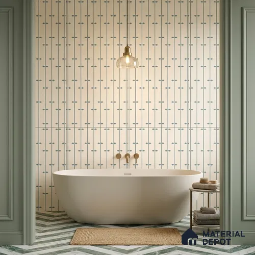 Wall Tile TL 10983 B | Arebic Aqua Decor | 4 ft x 2 ft Crits Micro Carving Matte Finish Porcelain Tile - 9 mm | Suitable for Bathroom, Accent/Feature Wall, Dining Area | 3 mm Spacer Required