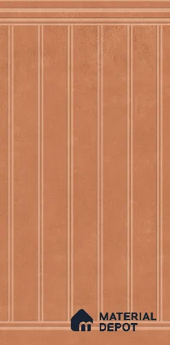 Patterned Wall Tile TL 10984 D | Arebic Red Liner Decor | 4 ft x 2 ft Crits Micro Carving Matte Finish Porcelain Tile - 9 mm | Suitable for Living Room, Bedroom, Dining & Bathroom | 3 mm Spacer Required