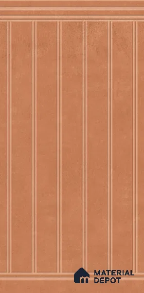Patterned Wall Tile TL 10984 D | Arebic Red Liner Decor | 4 ft x 2 ft Crits Micro Carving Matte Finish Porcelain Tile - 9 mm | Suitable for Living Room, Bedroom, Dining & Bathroom | 3 mm Spacer Required