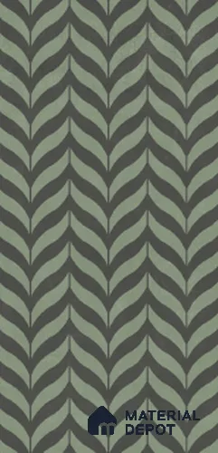 Patterned Wall Tile TL 10985 C | Brazzil Green Waves Decor 2 | 4 ft x 2 ft Crits Micro Carving Matte Finish Porcelain Tile - 9 mm | Suitable for Living Room, Bedroom, Dining & Bathroom | 3 mm Spacer Required